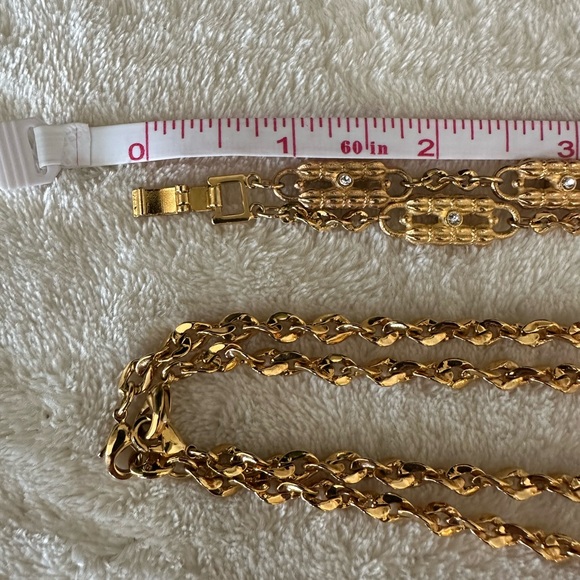 JBK Gold Paperclip Necklaces with Bracelet - Picture 5 of 7